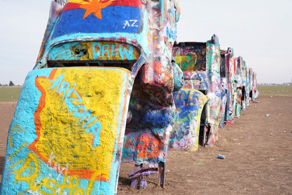 8 Cadillac Ranch and VW Slug Bug Ranch urban art urban decay art in Amarillo best things to do