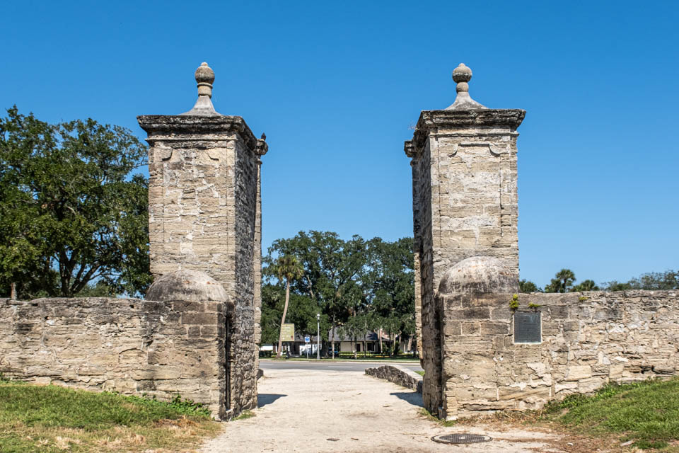 6 The old gates of St. Augustine in St Augustine Florida