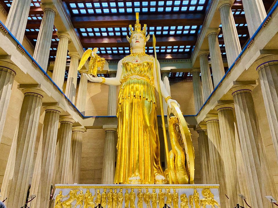 3 Tour the Parthenon in Centennial Park top things to do giant gold Athena statue Nashville