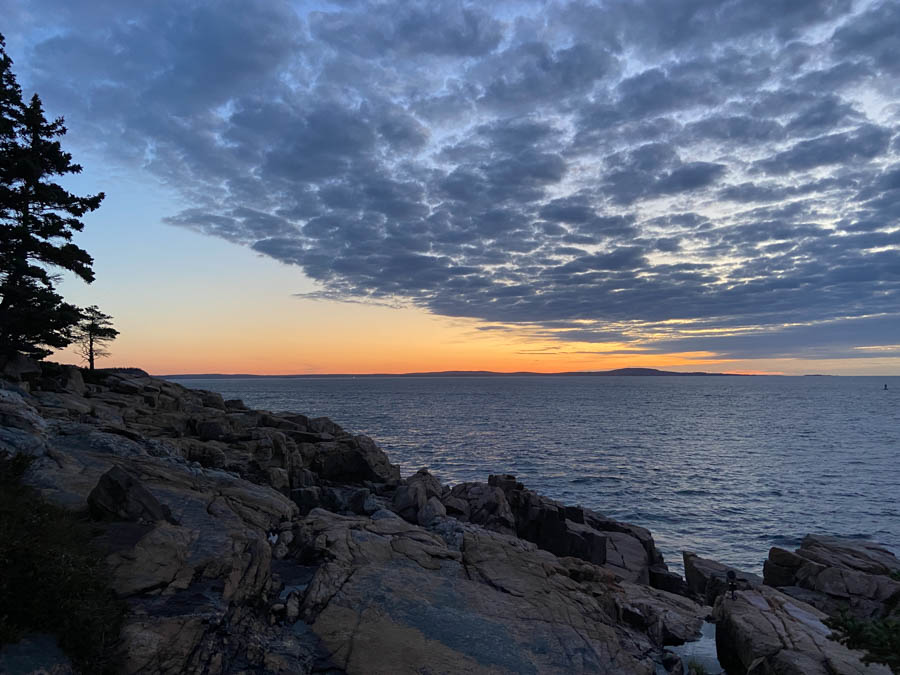 3 Sunrise on Cadillac Mountain top things to do in Bar Harbor Maine RV trip