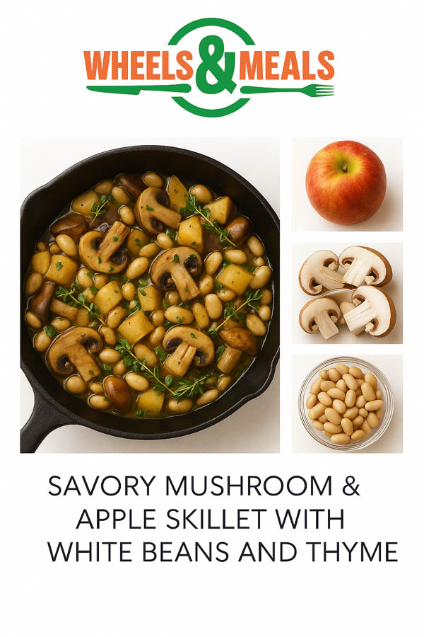 Savory Mushroom and Apple Skillet with White Beans