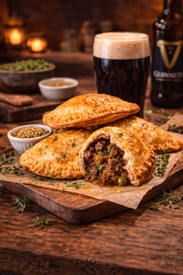 Guiness Beef Hand Pies perfect for St. Patrick's Day
